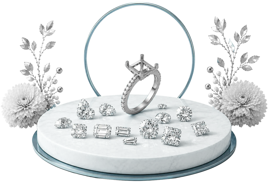 <p>Design the Ring<br/><strong>Choose the Diamond That Deserves Her.</strong></p>
