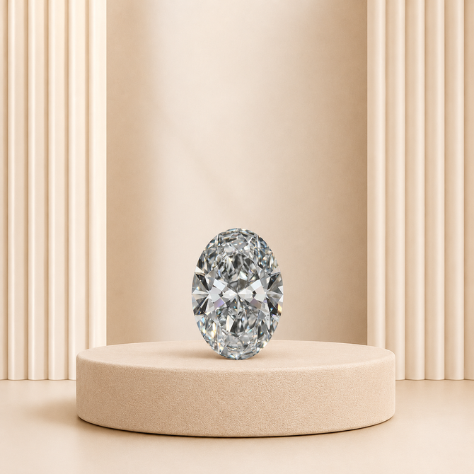 Lab grown Diamond with oval shape